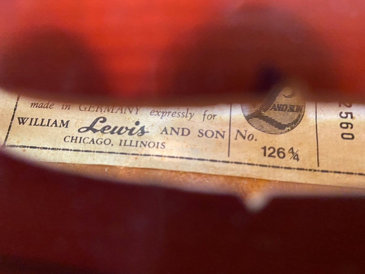 Lewis & Son Ton-Klar Dancla Vintage 60's 126 4/4 Violin Germany