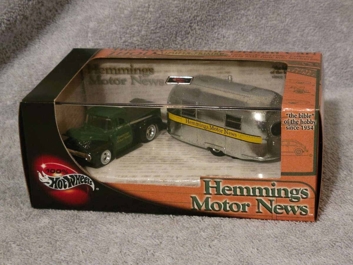 100% HOT WHEELS HEMMINGS MOTOR NEWS '56 FORD TRUCK & '49 AIRSTREAM