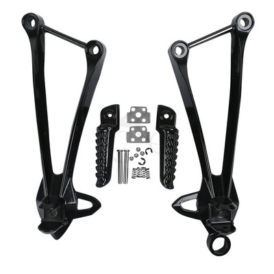 Passenger Footpegs Pegs Bracket Fit For Kawasaki Ninja ZX6R 09-25