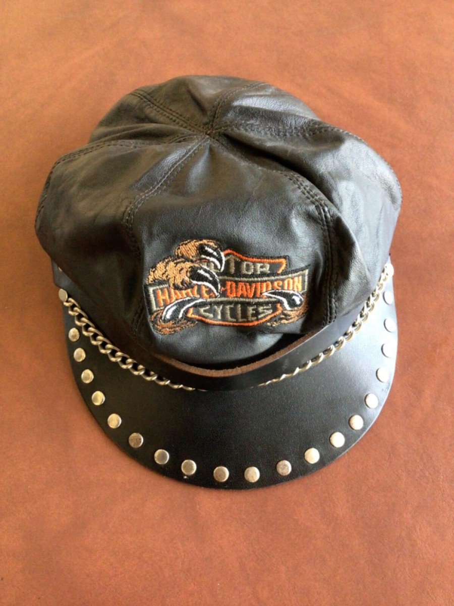 Harley-Davidson ビンテージ レザーキャップ デッドストック Vintage