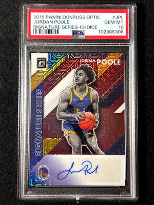 2019 donruss optic jordan poole Auto サイン 2019-20 Panini Donruss