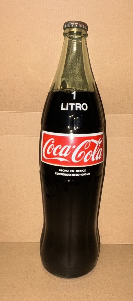 Coca Cola 1986 Panini Mexico World Cup Bottle 1 Litro Glass Bottle