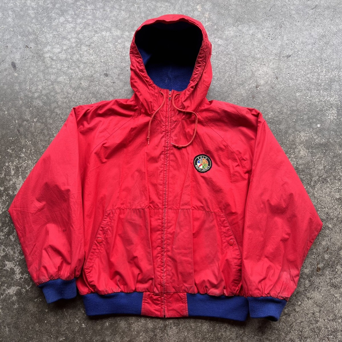 Rare VTG RALPH LAUREN Polo Cookie Patch Logo Spell Out Bomber