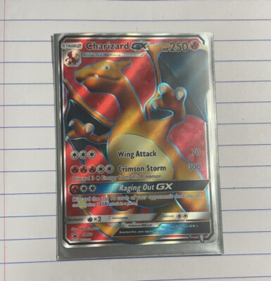 Charizard GX SM60 Full Art Promo Sun & Moon Pokemon Card Red