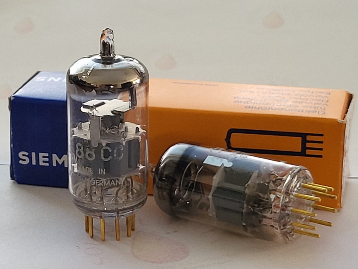 Siemens E88CC Silver Shields 真空管 2個セット-サントリー 白州