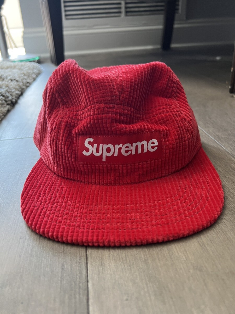 Supreme Corduroy Camp Cap 赤
