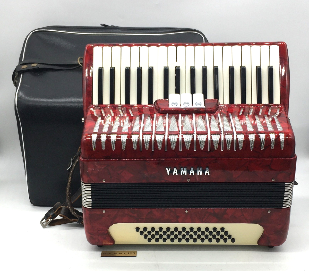 即演奏可】YAMAHA YA-48アコーディオン独奏用高級モデル整備簡易調律済