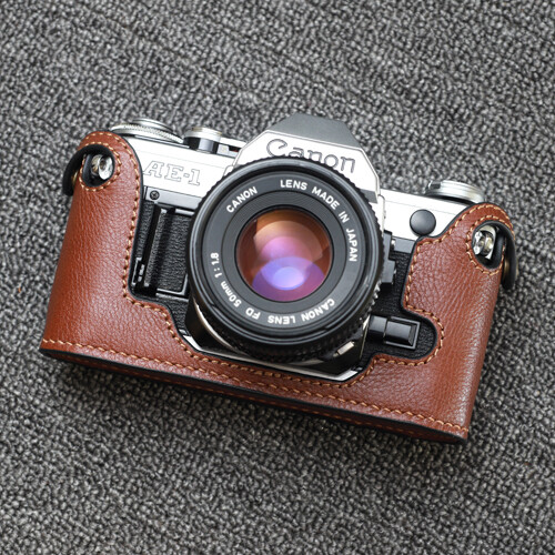 Handmade Genuine Leather Half Case Cover For Canon AE-1 AE-1P A-1