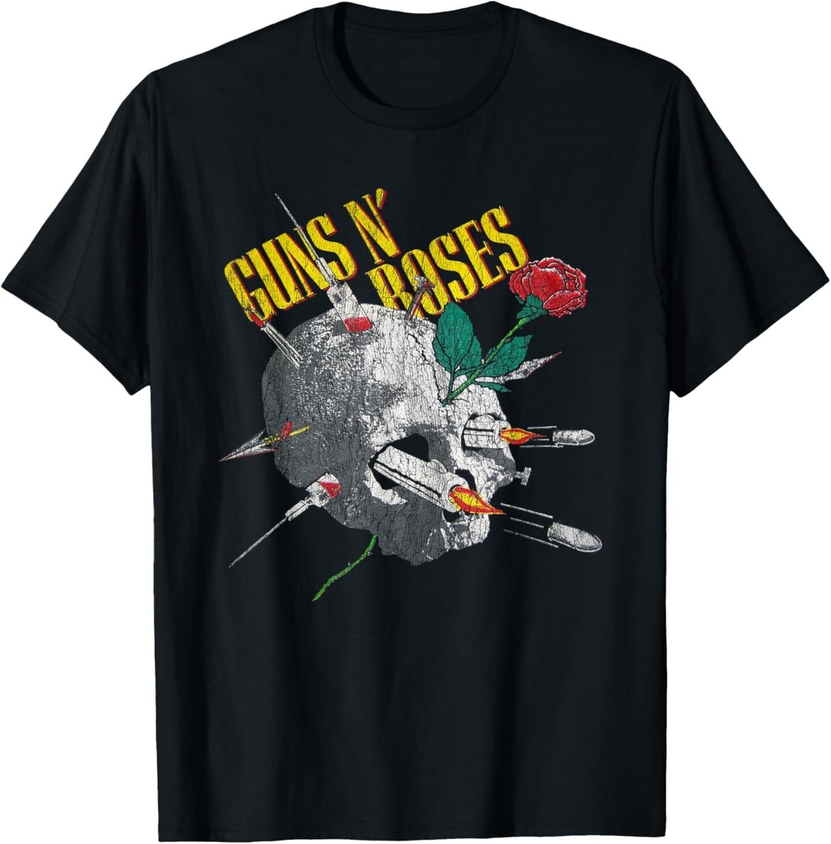 Guns N' Roses Official Needle Skull Vintage T-Shirt | eBay