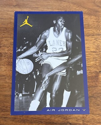 Rare Michael Jordan Nike Air Jordan 5 V Retro Card Shoe Box Card