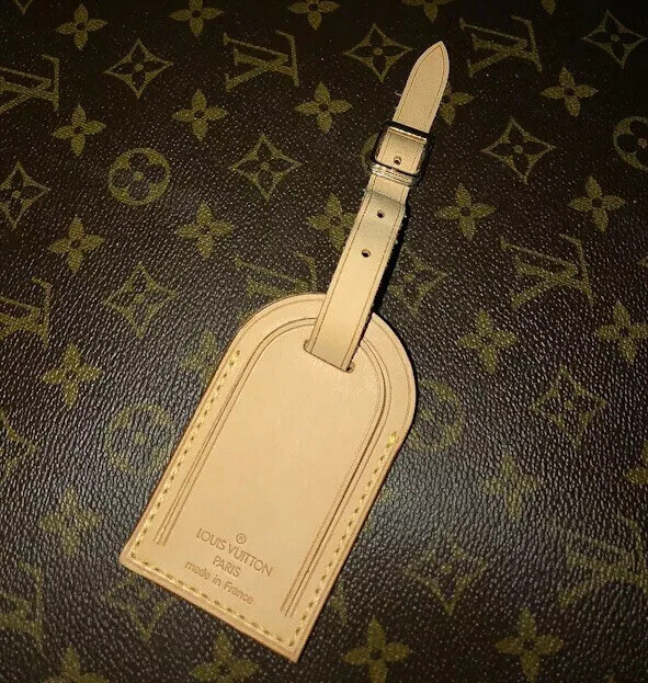 Louis Vuitton ID Name Tag Vachetta Large Goldtone France | eBay