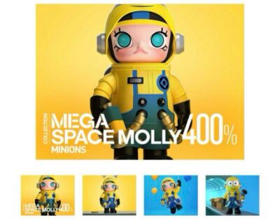 POPMART MEGA Collection SPACE MOLLY 400% Minions collaboration