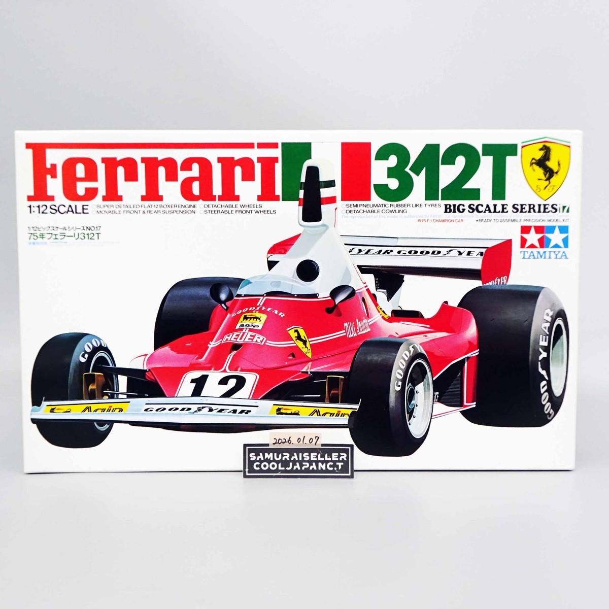 Tamiya 1/12 Ferrari 312T Big Scale Series F1 Vintage Plastic model