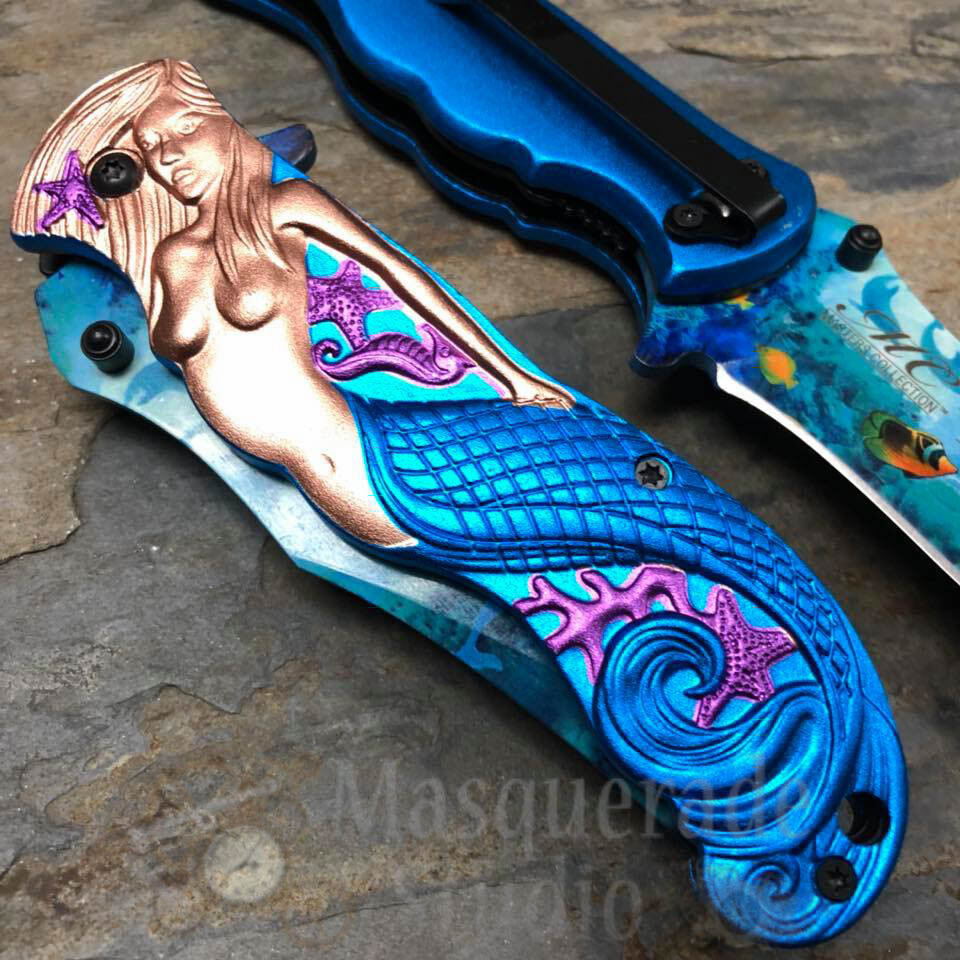 Masters Collection Collectors 3D Mermaid Spring Assisted Pocket