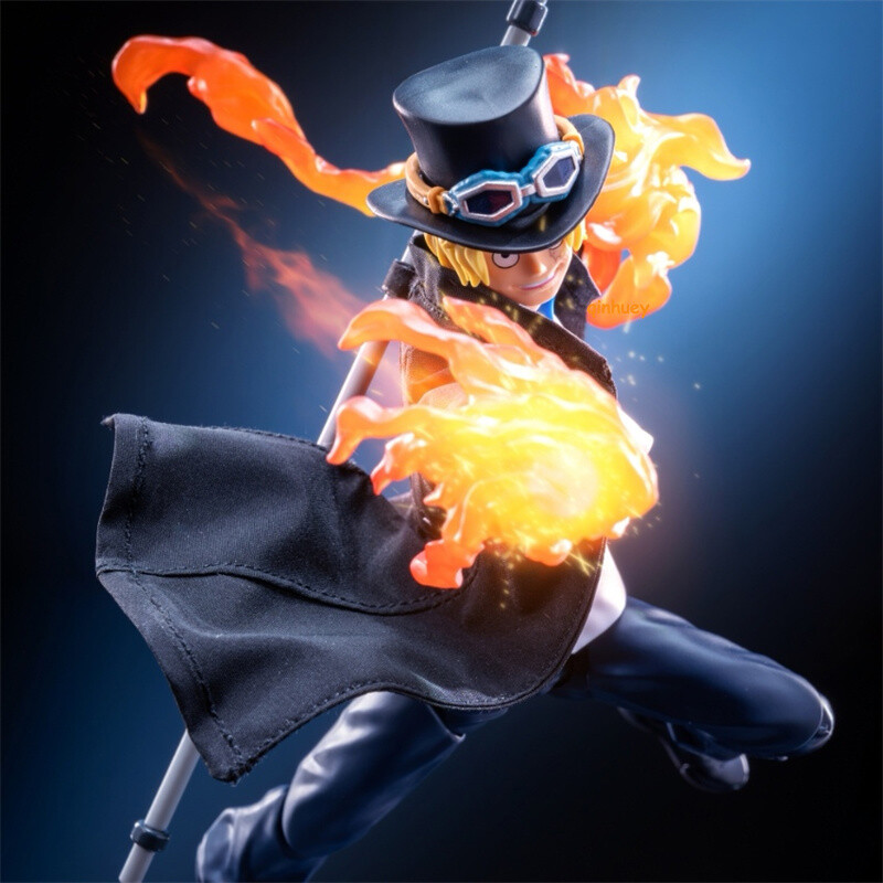 Custom Black Wired Coat For S.H.Figuarts One Piece Sabo（No Figure