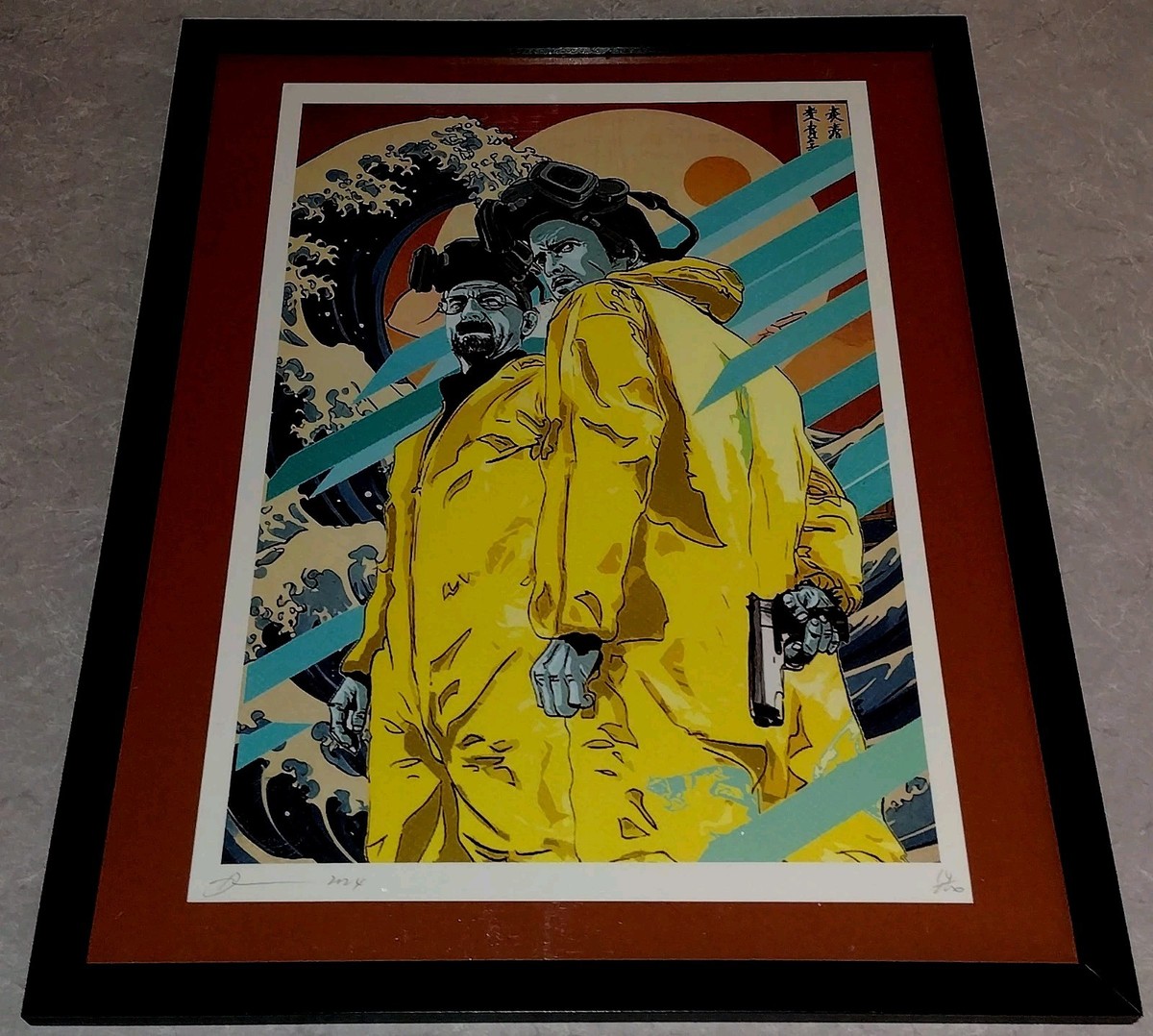 DEATH NYC ltd signed FRAMED art print 45x32cm Breaking Bad Walter