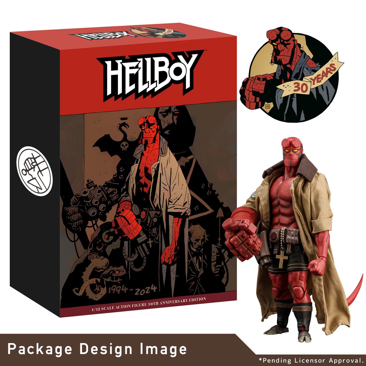 1000toys Hellboy 30th Anniversary Hellboy 1/12 Scale Action Figure