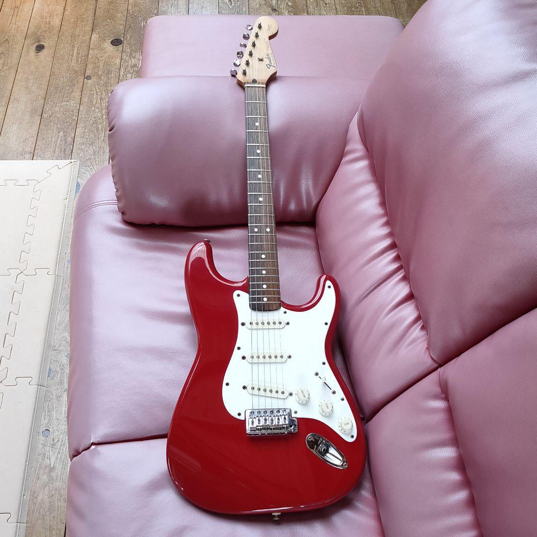 Electric Guitar Fender Stratocaster Squier Series Red Made in