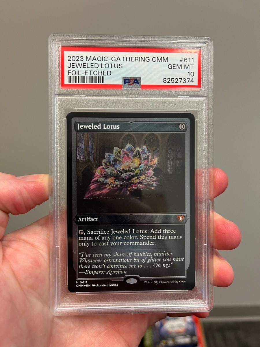 Jeweled Lotus Foil Etched Commander Masters MTG PSA 10 gem mint