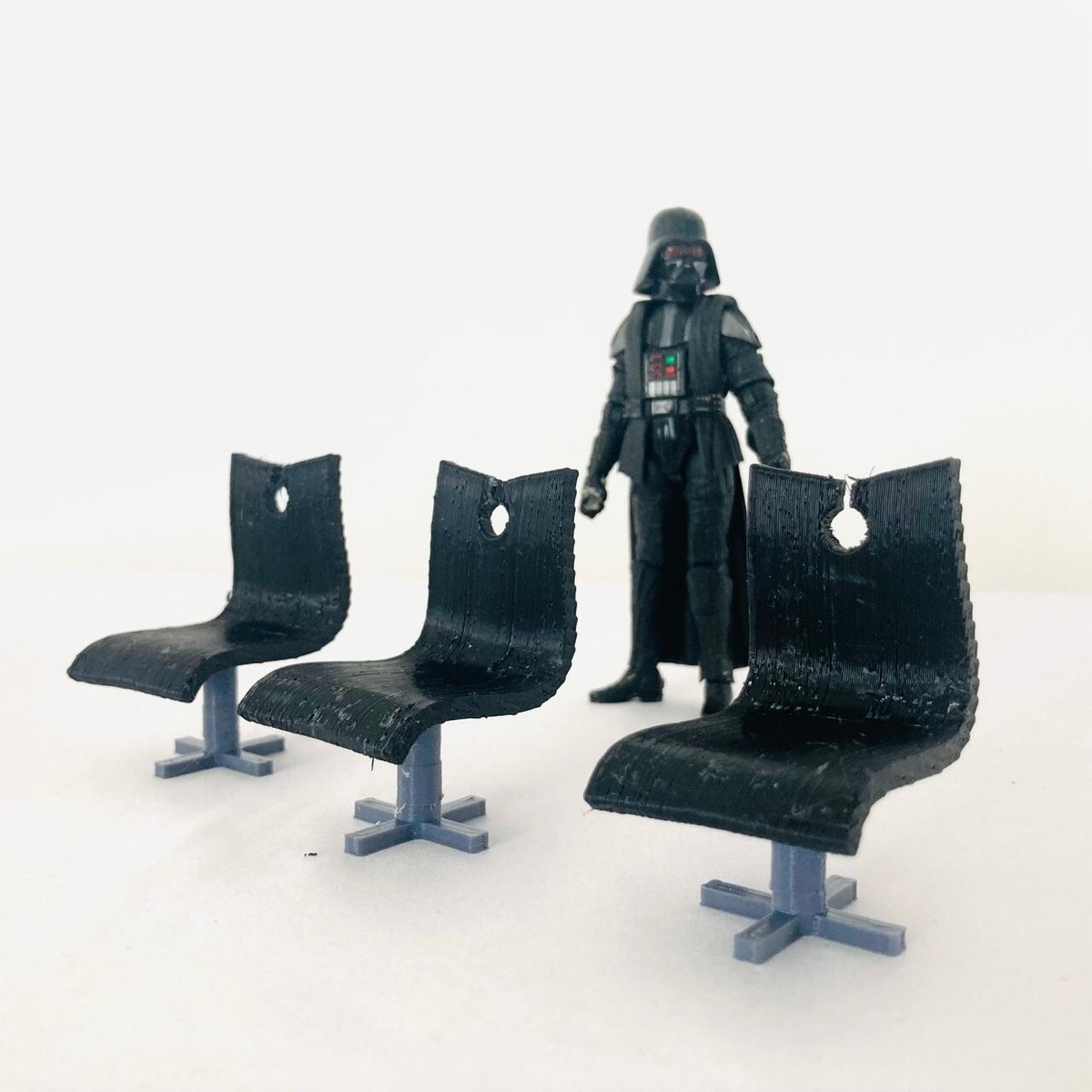 3x Death Star Conference Room Chairs for 3.75 in (1:18) Figure