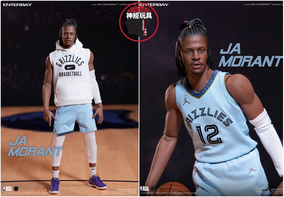 ENTERBAY NBA JA MORANT 1/6 ACTION FIGURE Memphis Grizzlies EDITION