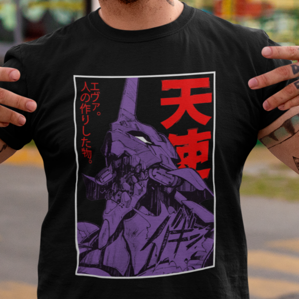 T-shirt Neon Genesis Evangelion Shinj Asuka Eva Unit 01 Anime