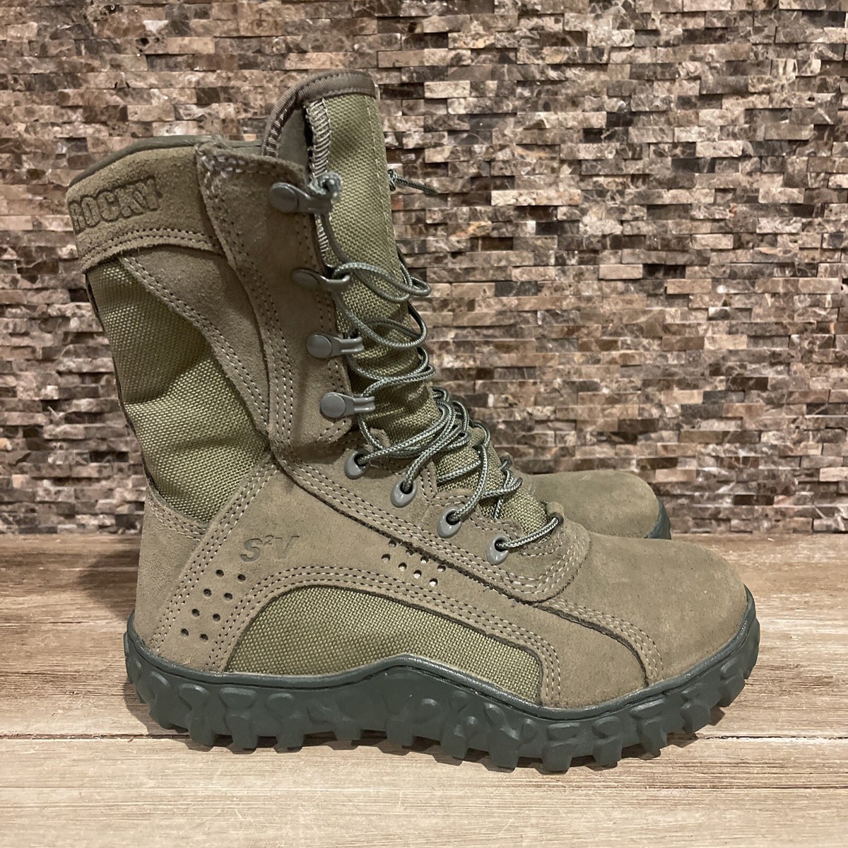 Rocky S2V USAF Steel Toe Vibram Sage Green Military Boot (6108