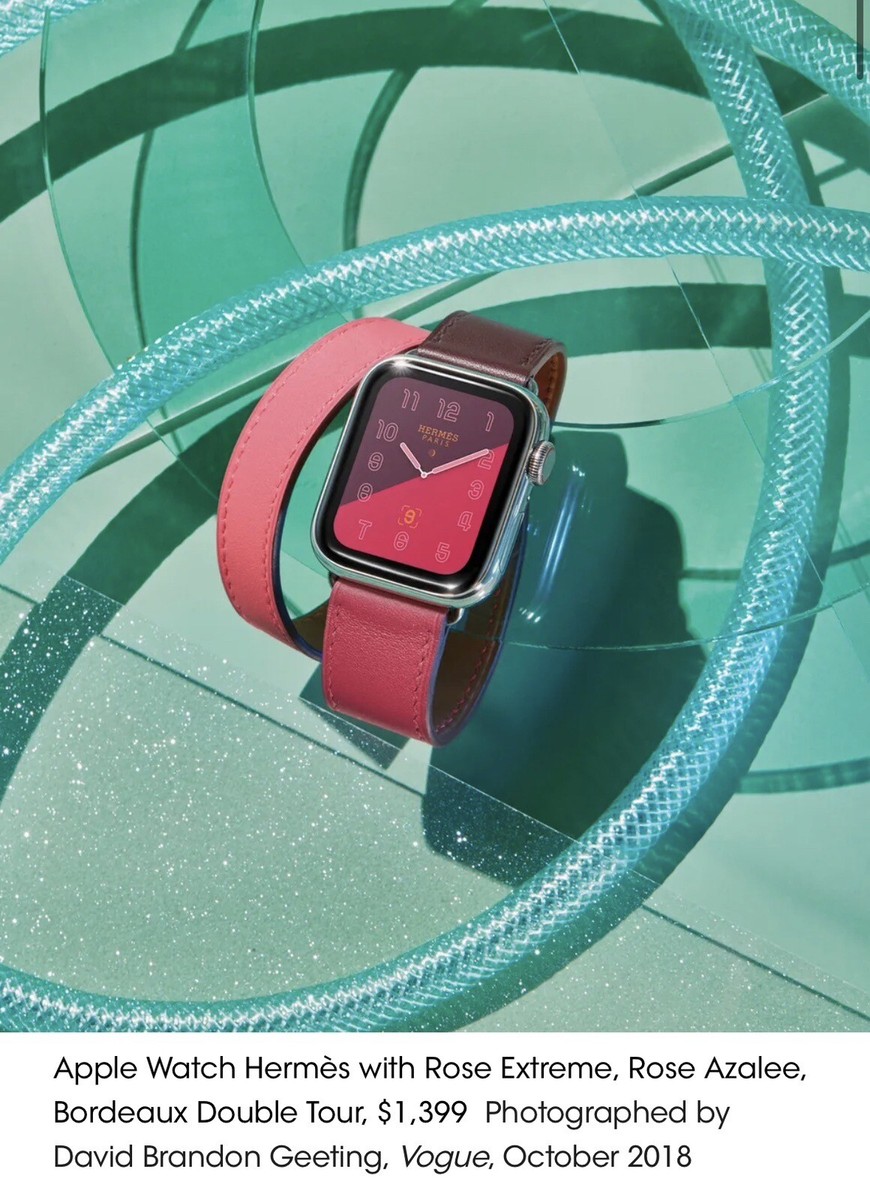 Apple Watch Hermès Rose Extreme, Azalee, Bordeaux Double Tour