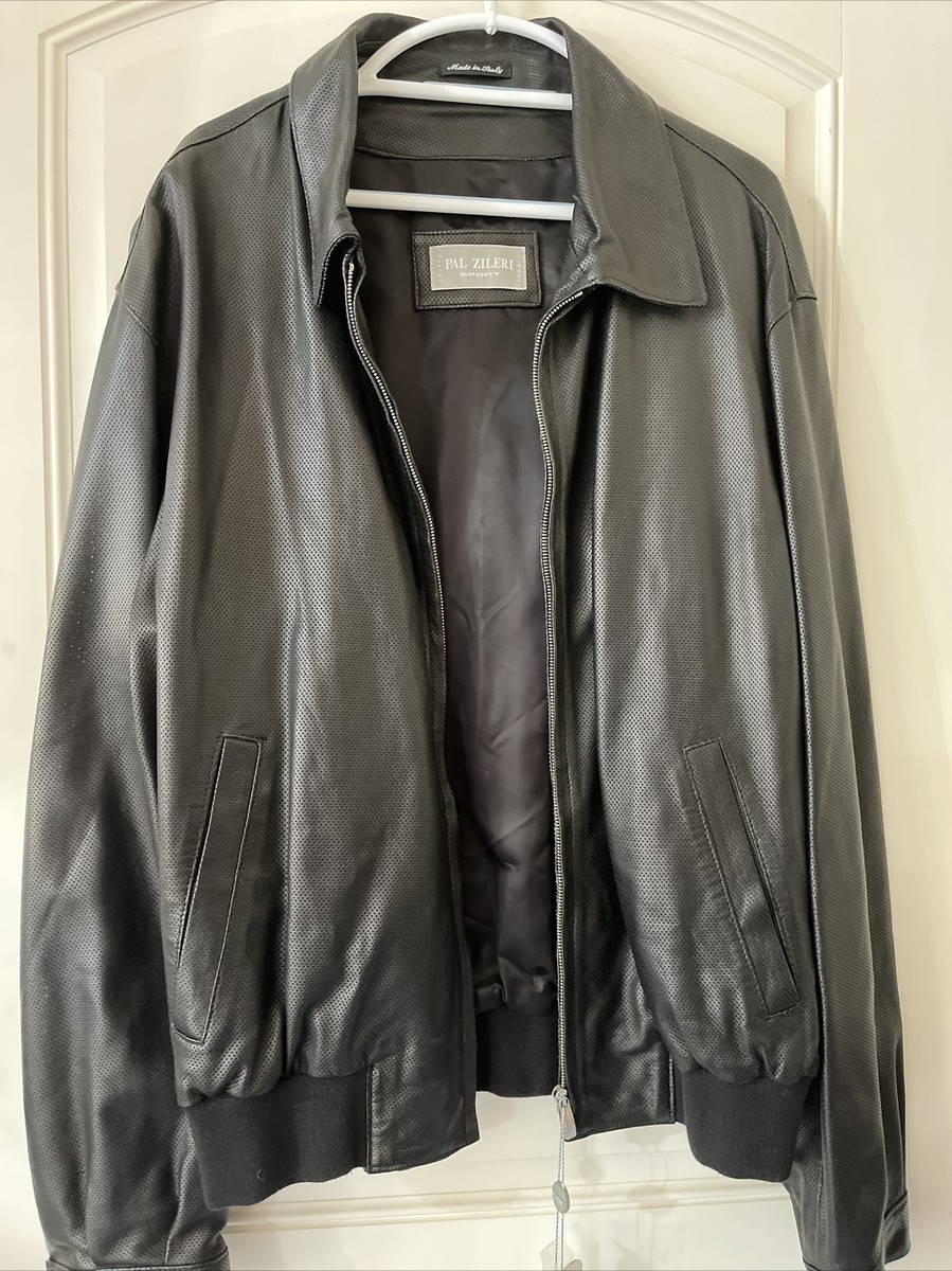 Pal Zileri Sport Leather Bomber Jacket | eBay
