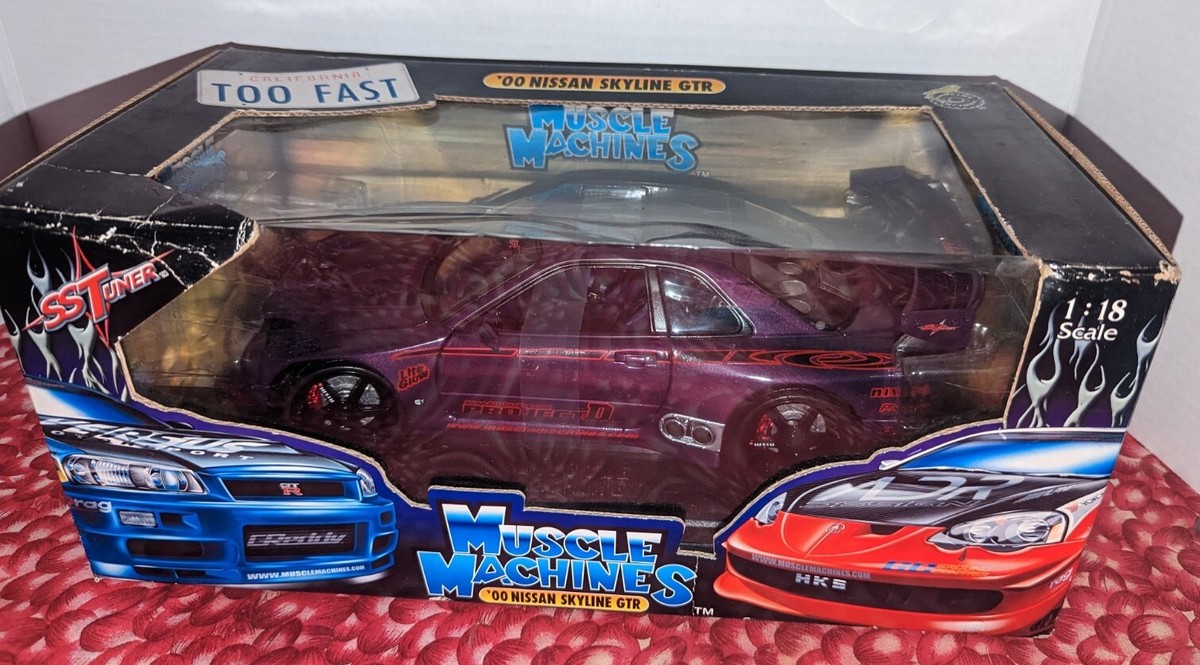 MUSCLE MACHINES 2000 NISSAN SKYLINE GTR PURPLE | eBay