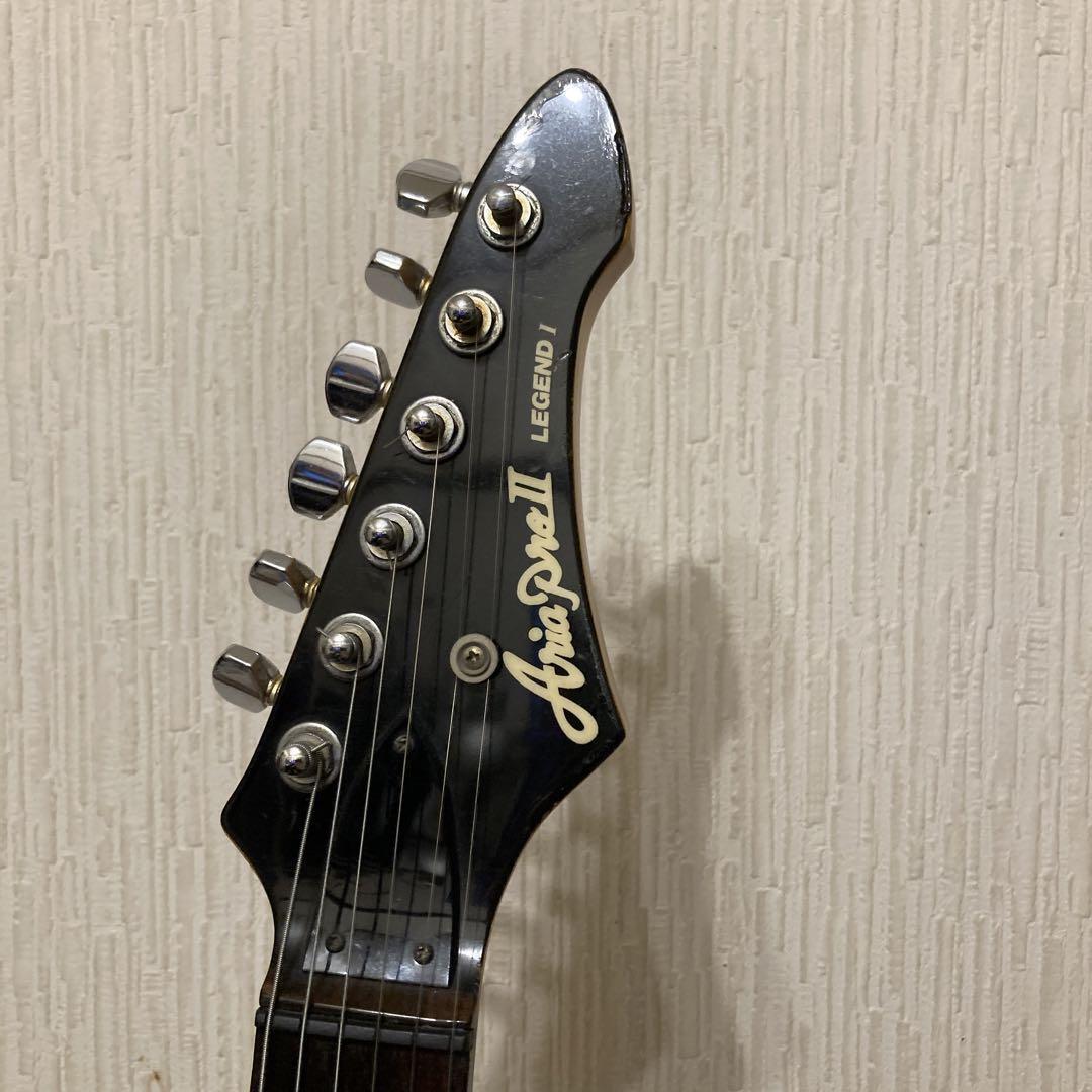 Electric Guitar Aria Pro II Legend 1 Black Modified Made in Japan