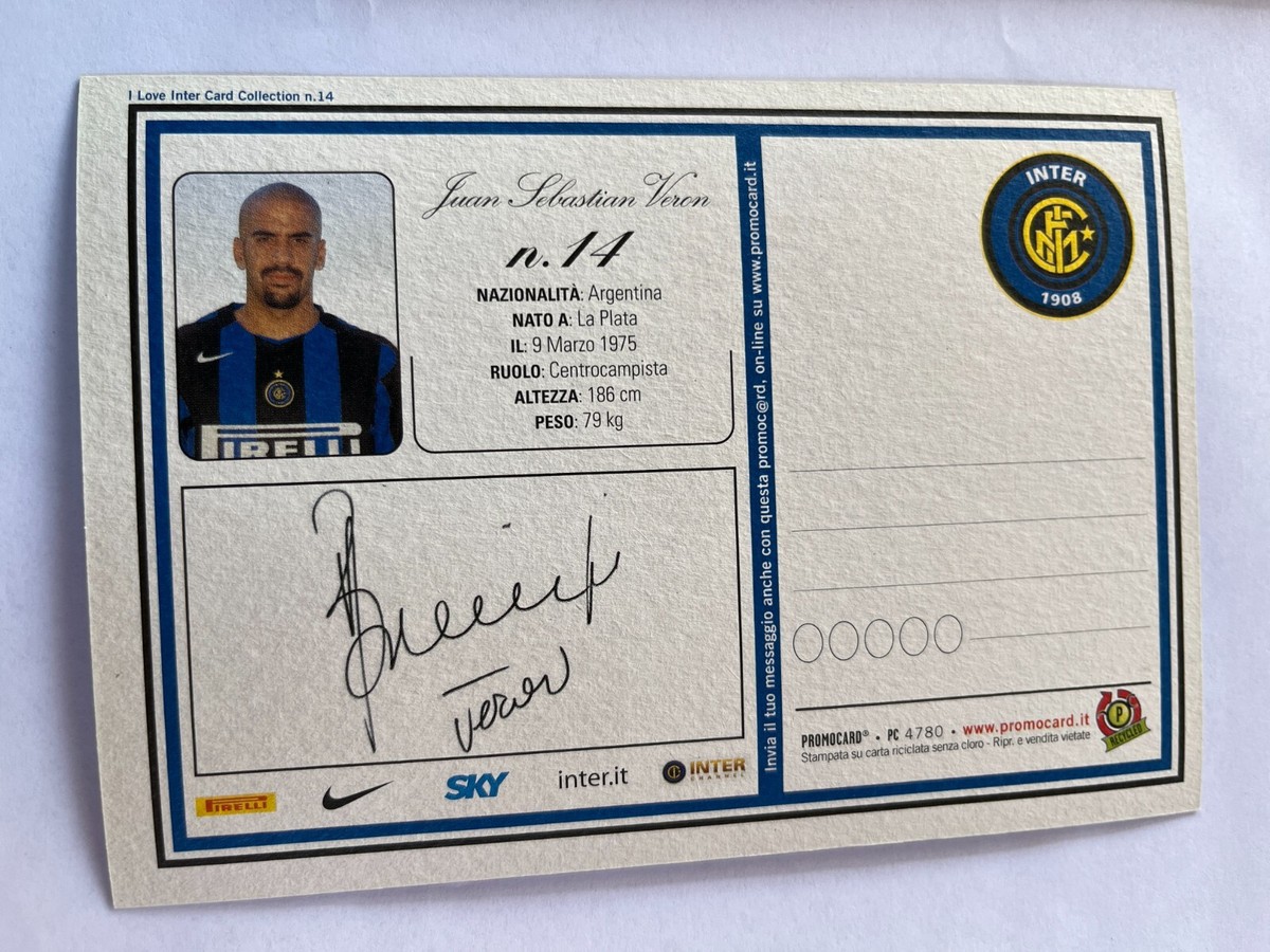 鹿12 JUAN SEBASTIAN VERON オートカード 鹿12 JUAN SEBASTIAN VERON