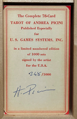 ANDREA PICINI TAROCCHI - LIMITED ED + SIGNED in Wood Box TAROT