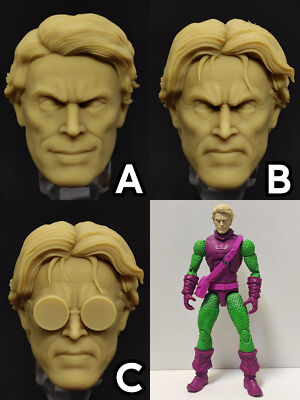 1/12 Unpainted Norman Osborn Green Goblin Willem Dafoe Head Carved