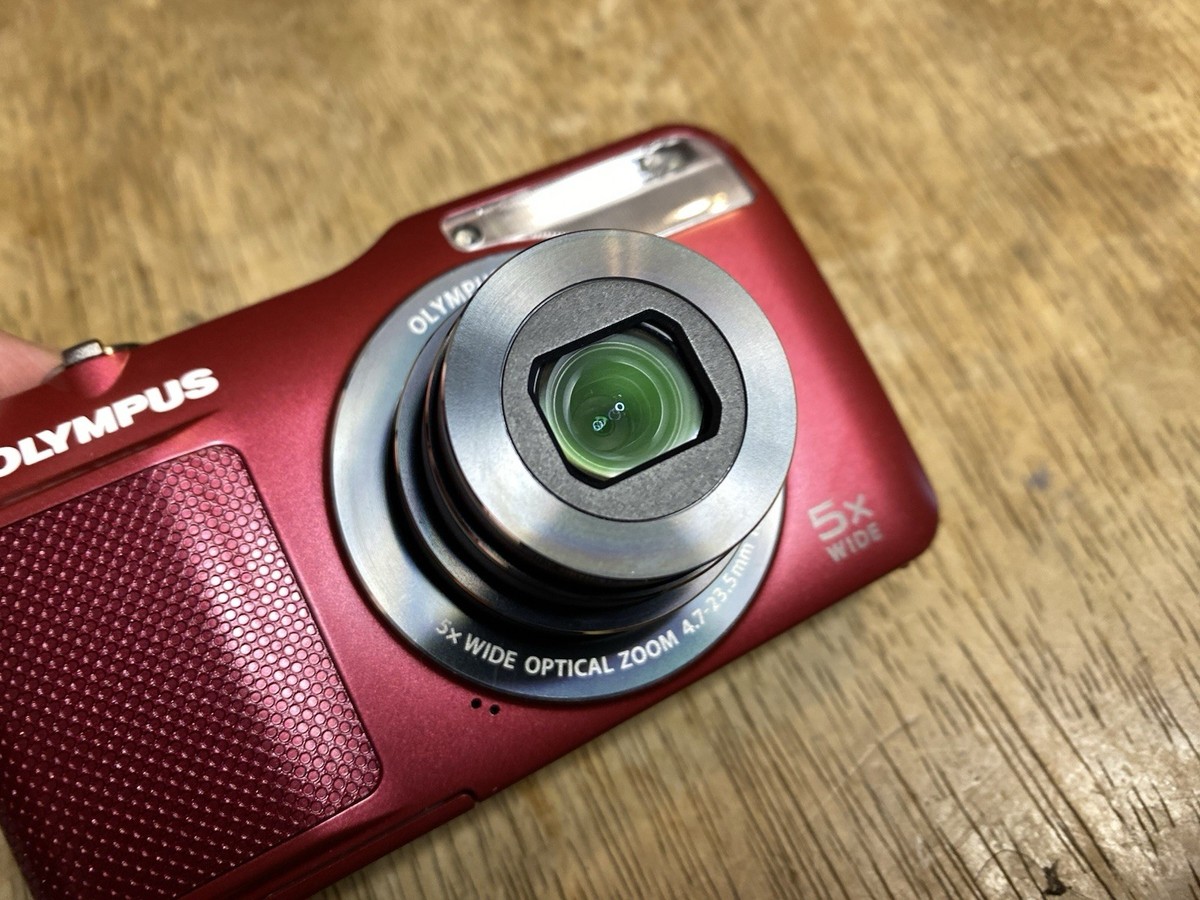 Olympus VG-170 Red 14MP Digital Camera Compact Tested Working Rare