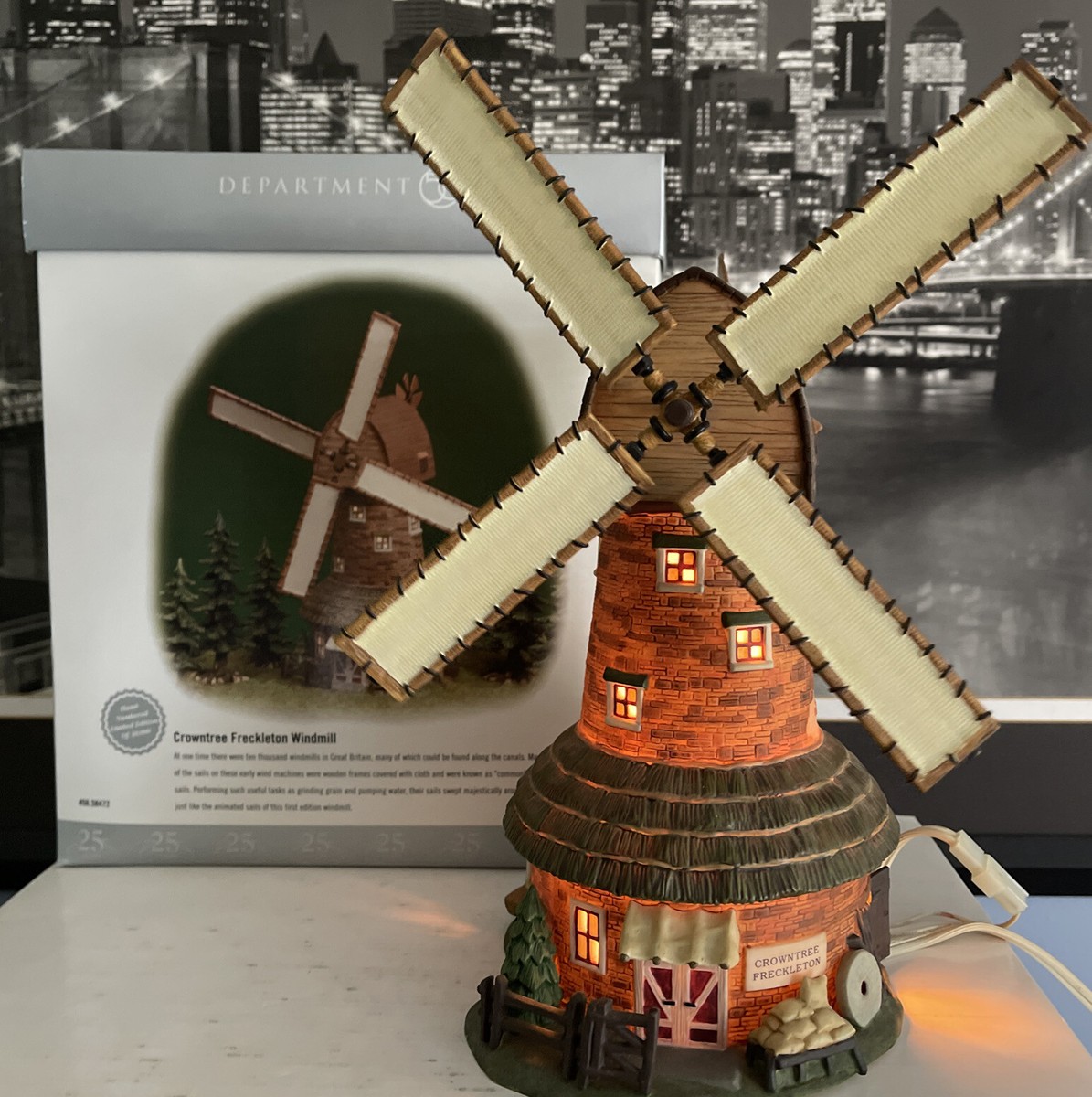 Dept 56 Dickens Village Crowntree Freckleton Windmill Rare LE #D