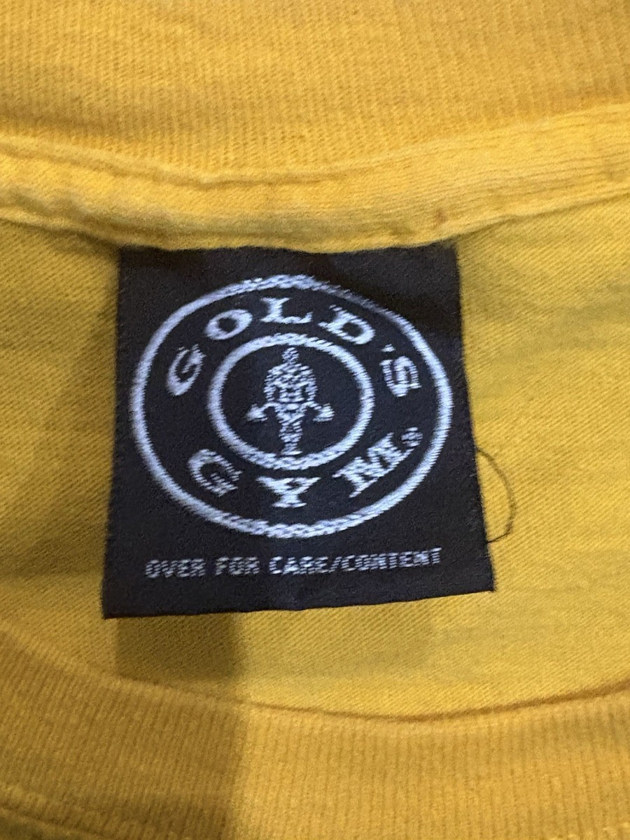 Vintage Golds Gym Shirt Mens 2XL Yellow Venice Beach California