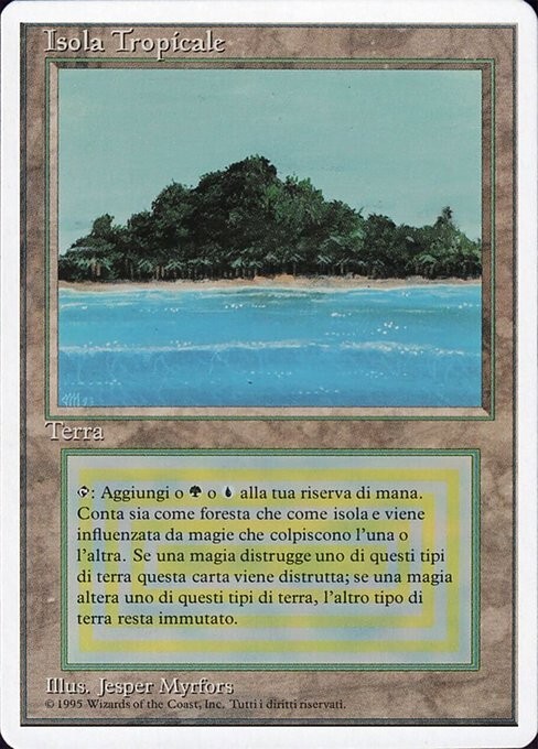 MAGIC THE GATHERING MTG TROPICAL ISLAND FWB ITALIAN DUAL LAND BGS