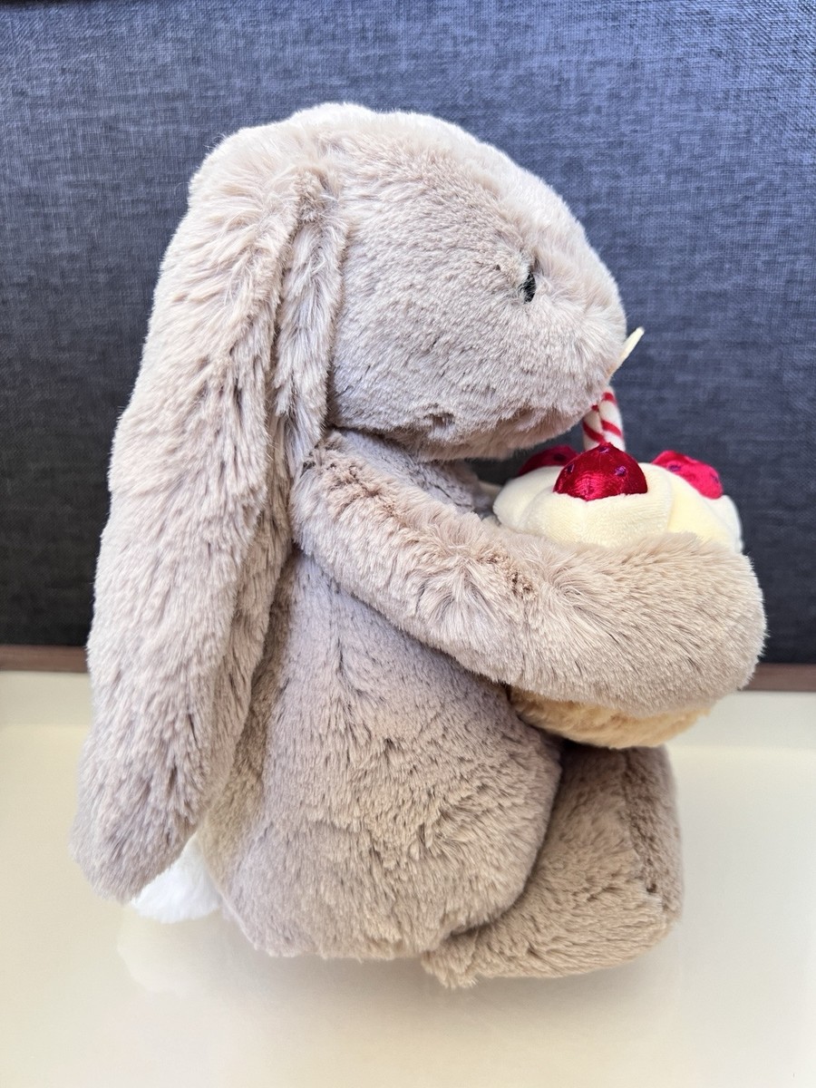 Jellycat Bashful Beige Bunny 'Birthday'-BNWT-100% Authentic | eBay