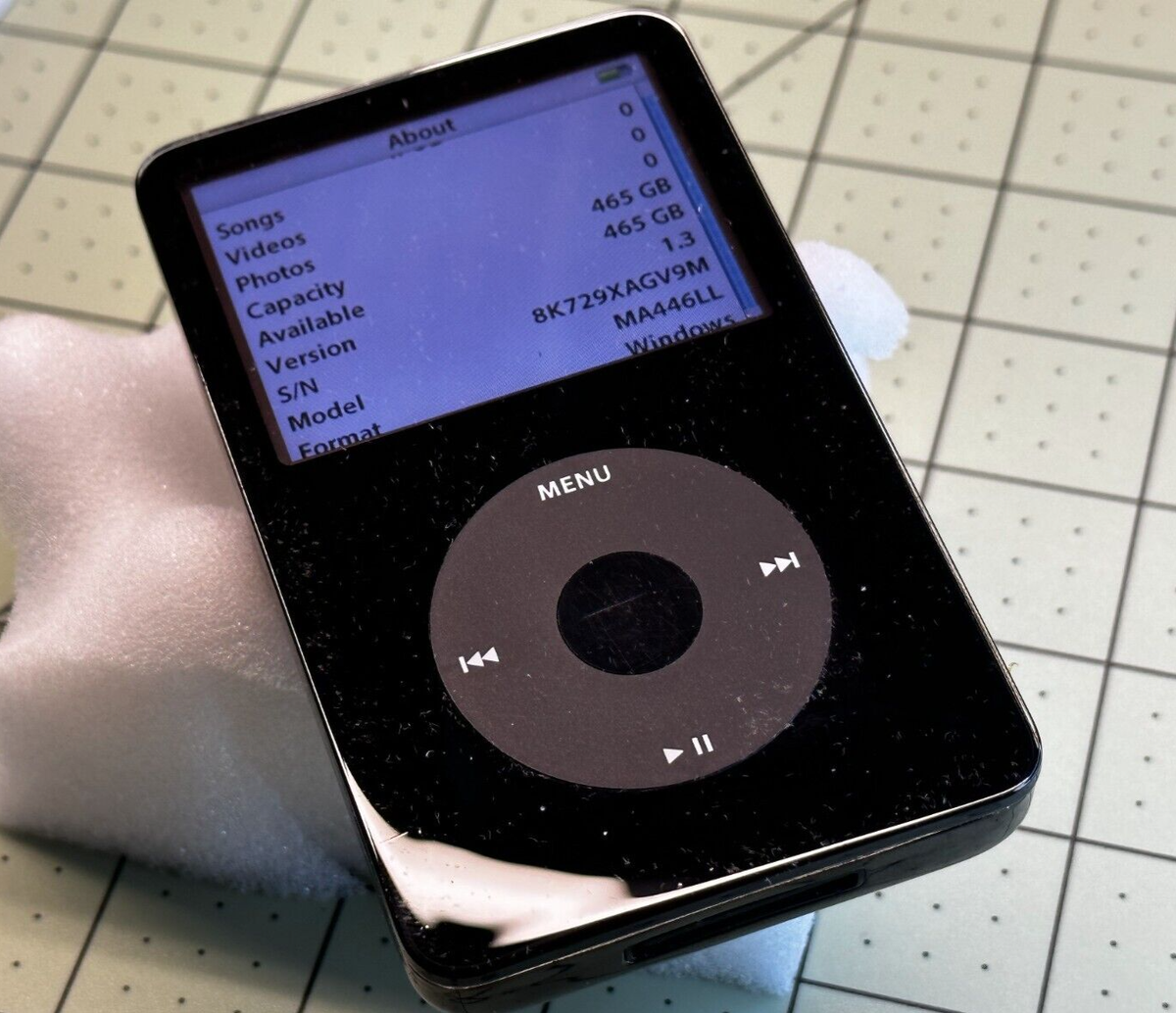 All Black 512GB iPod Classic 5.5 Gen w/Wolfson DAC, Taptic Mod