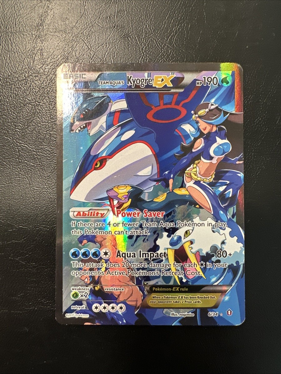 Pokemon Card - Team Aqua's Kyogre EX Double Crisis 6/34 Ultra Rare