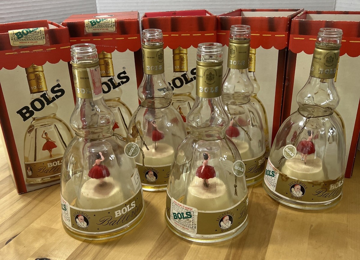 Lot 5 Case Vintage Bols Dancing Ballerina in a Liquor Bottle Music