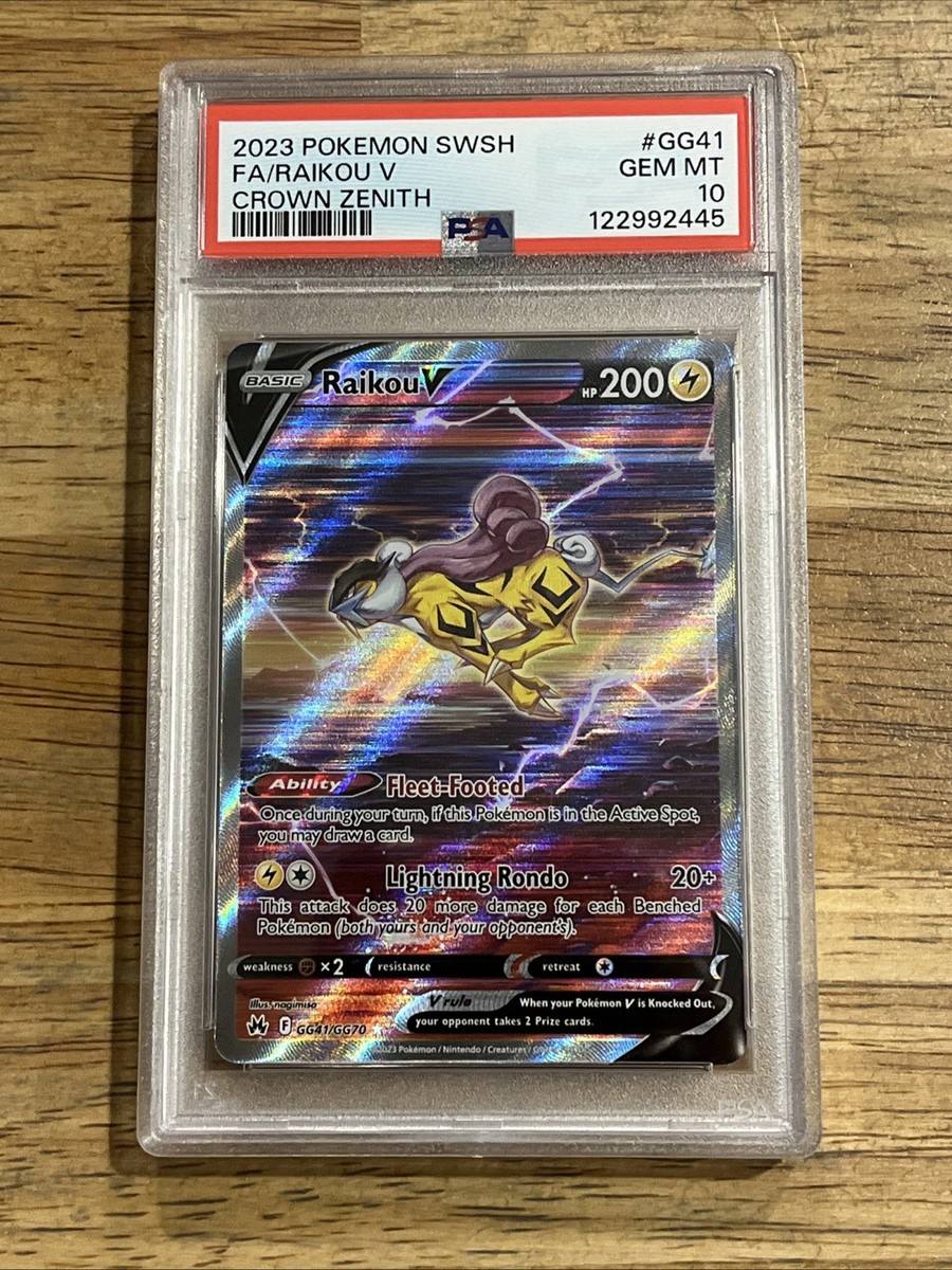 GRADED PSA 10 2023 Pokemon SWSH FA/Raikou V Crown Zenith #GG41 | eBay