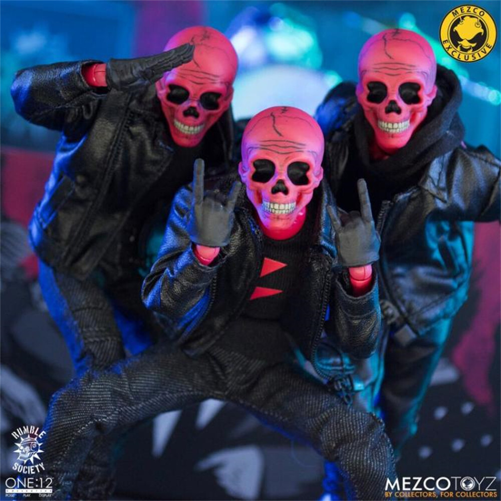 Mezco Toys Pink Skulls Chaos Club Deluxe Edition 1/12th Action
