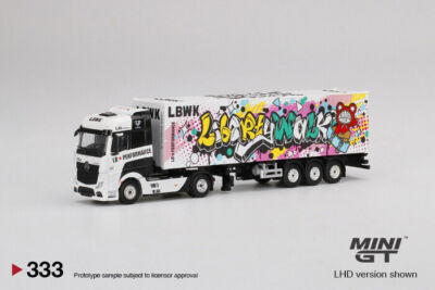 MINI GT 1:64 Mercedes-Benz Actros w/ 40 Ft Container LBWK Kuma