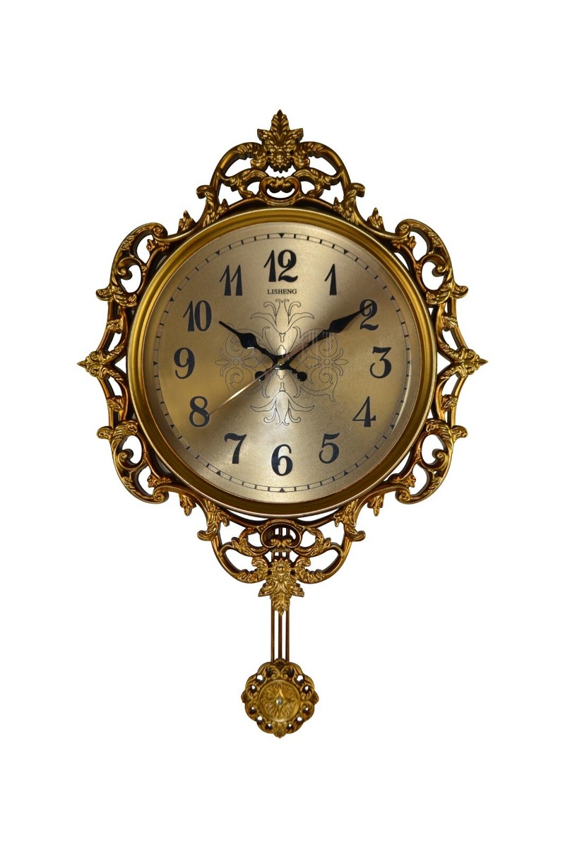 Hanging Wall Clock with Swinging Pendulum Victorian Era with