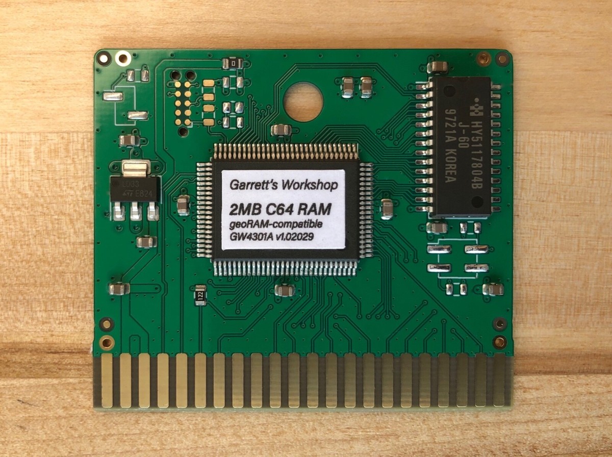 GW4301A -- 2MB RAM for Commodore 64 C64 -- geoRAM compatible