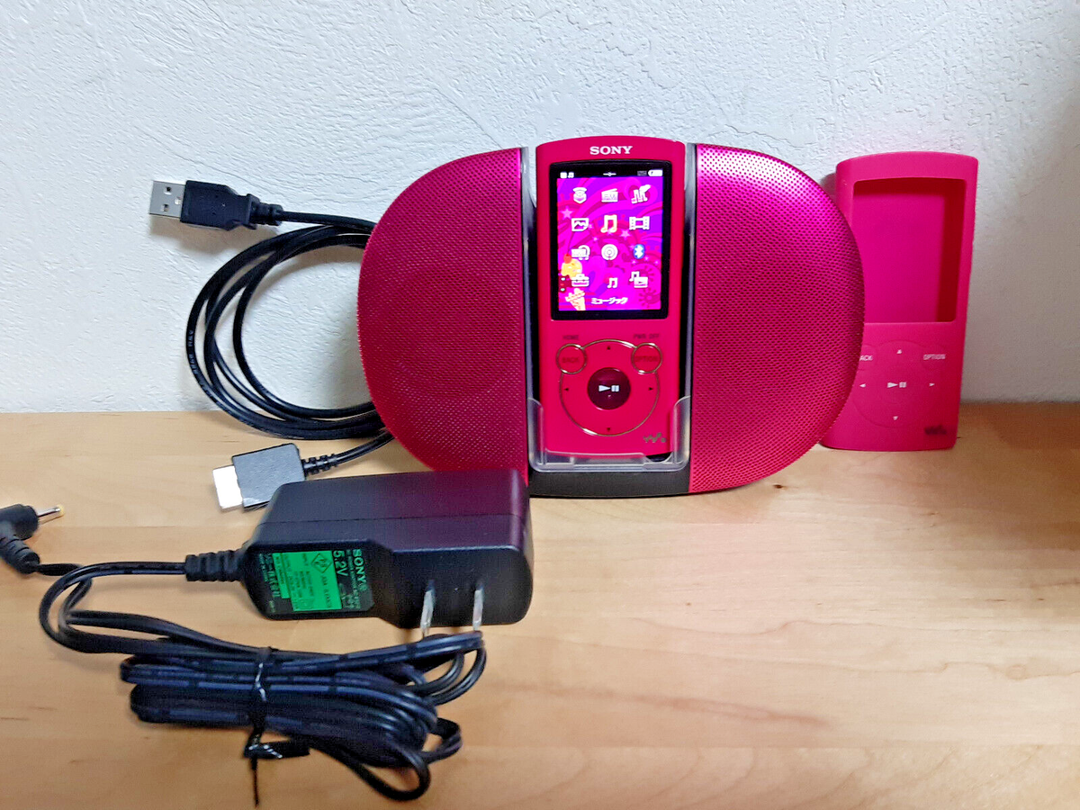 SONY walkman NW-S764K 8GB vivid pink used mp3 media player speaker