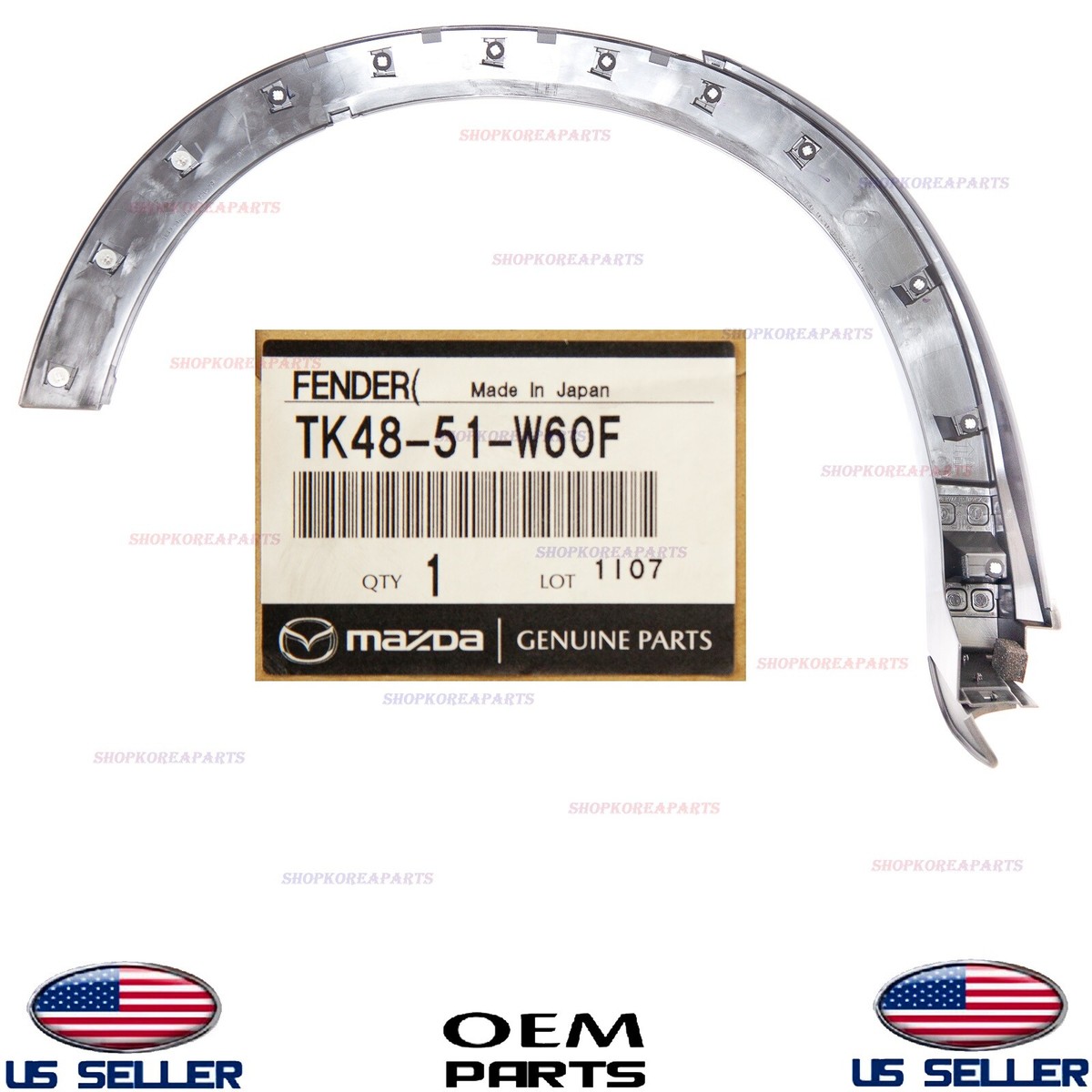 Genuine Rear Fender Wheel Opening Molding Left Driver Side OEM