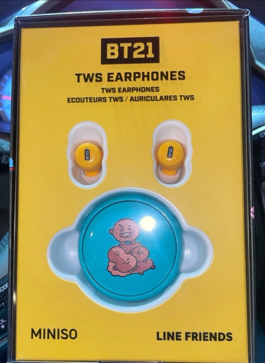 BT21 TWS Earphones Wireless Collect Line Friend Miniso Shooky